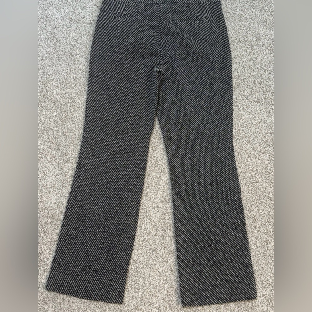 Ann Taylor LOFT Black White Tweed Pants High Waist Wide Leg Trousers Size 6 - Picture 9 of 10